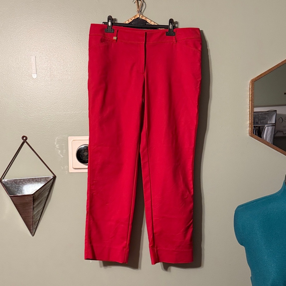 White House Black Market Red Maroon Pants
